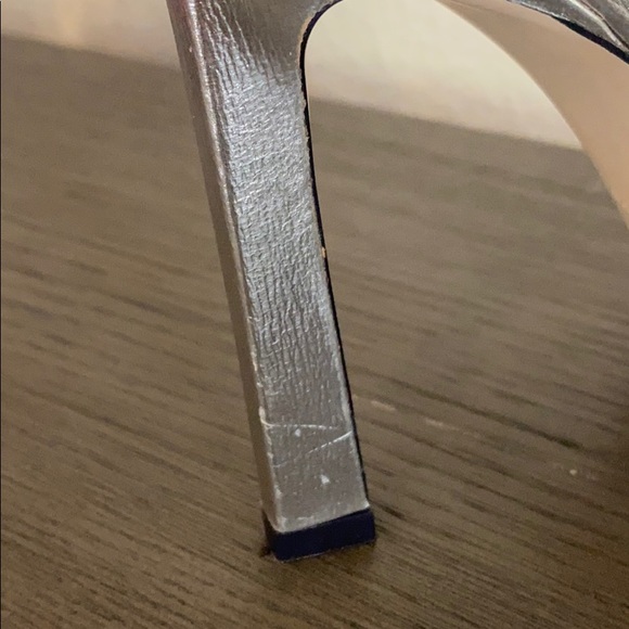 NWOT Stuart Weitzman silver heeled sandals. - Picture 4 of 5